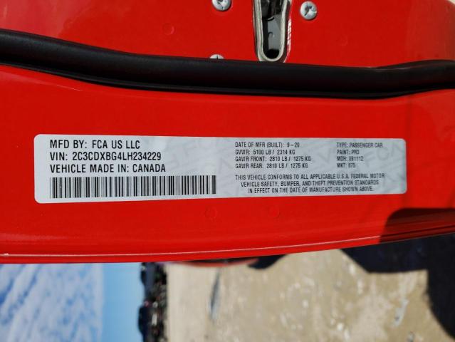 Photo 11 VIN: 2C3CDXBG4LH234229 - DODGE CHARGER 