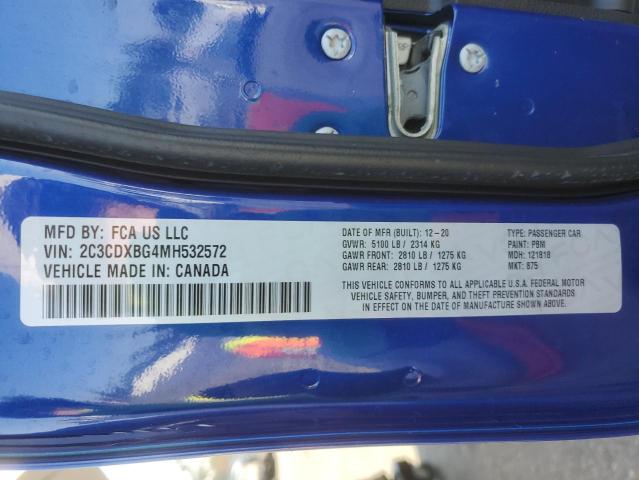 Photo 11 VIN: 2C3CDXBG4MH532572 - DODGE CHARGER SX 