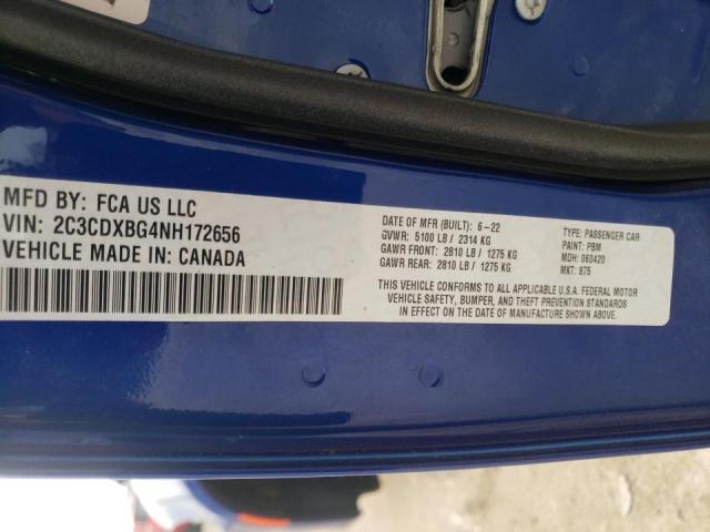 Photo 11 VIN: 2C3CDXBG4NH172656 - DODGE CHARGER SX 