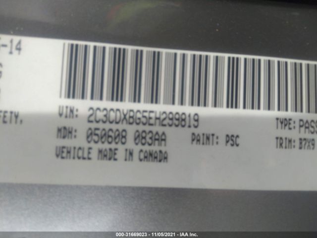 Photo 8 VIN: 2C3CDXBG5EH299819 - DODGE CHARGER 