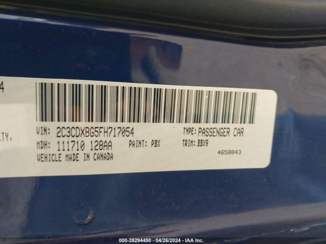 Photo 8 VIN: 2C3CDXBG5FH717054 - DODGE CHARGER 