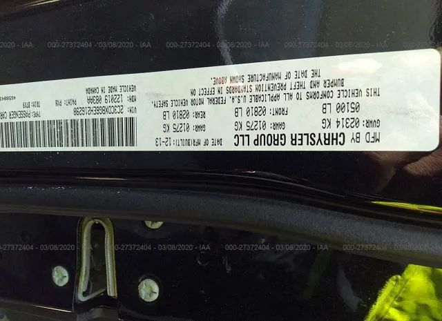 Photo 8 VIN: 2C3CDXBG6EH216298 - DODGE CHARGER 