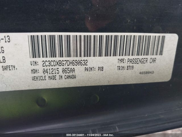 Photo 8 VIN: 2C3CDXBG7DH690632 - DODGE CHARGER 