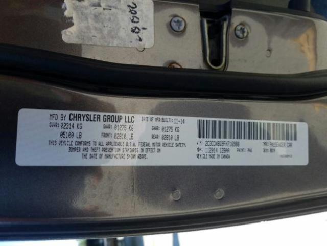 Photo 9 VIN: 2C3CDXBG9FH716988 - DODGE CHARGER SE 