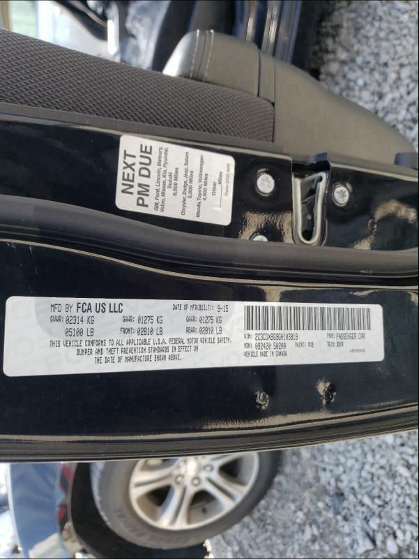 Photo 9 VIN: 2C3CDXBG9GH103819 - DODGE CHARGER SE 