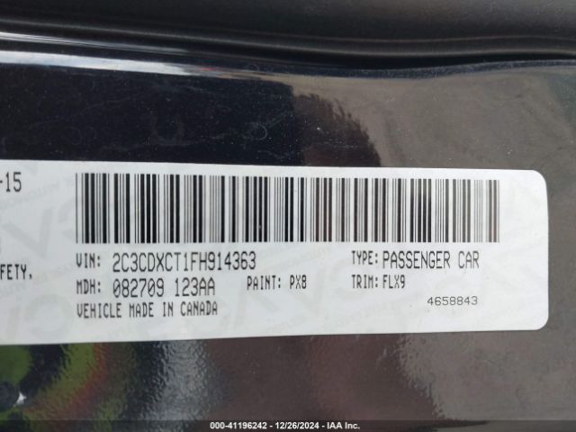 Photo 8 VIN: 2C3CDXCT1FH914363 - DODGE CHARGER 