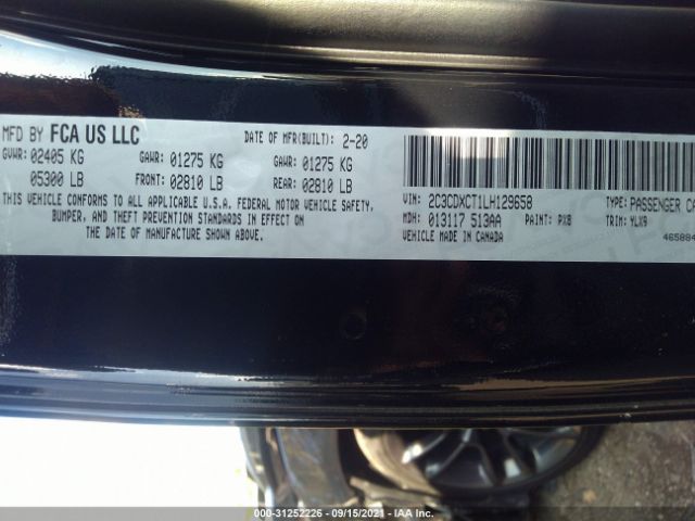 Photo 8 VIN: 2C3CDXCT1LH129658 - DODGE CHARGER 