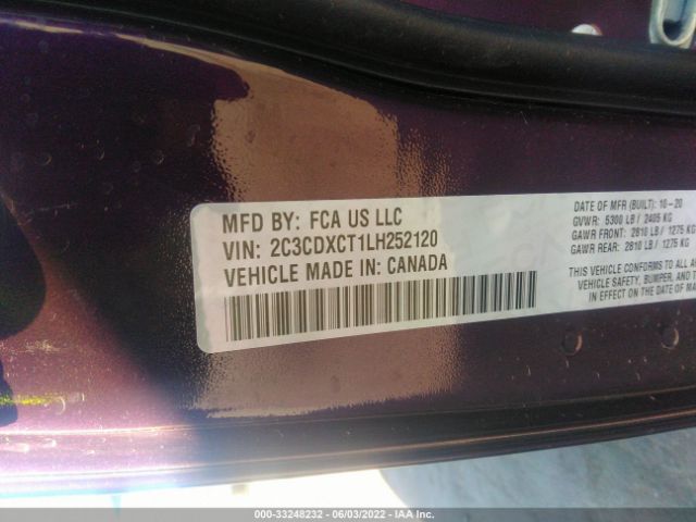 Photo 8 VIN: 2C3CDXCT1LH252120 - DODGE CHARGER 