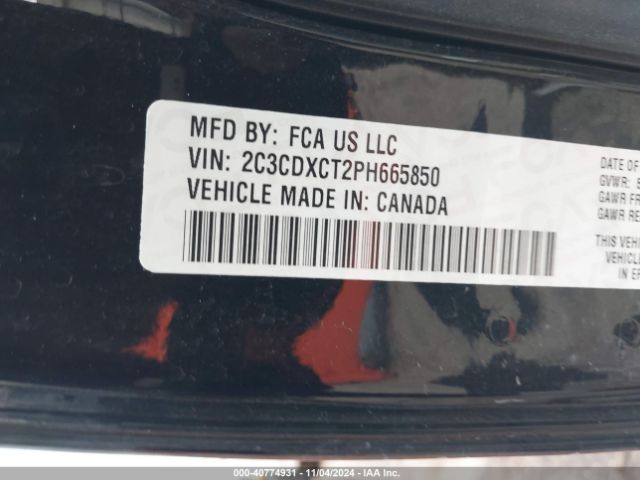 Photo 8 VIN: 2C3CDXCT2PH665850 - DODGE CHARGER 