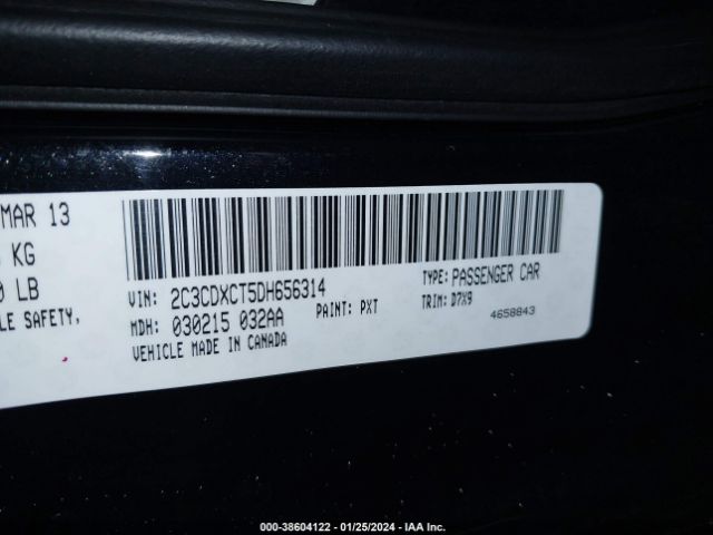 Photo 8 VIN: 2C3CDXCT5DH656314 - DODGE CHARGER 