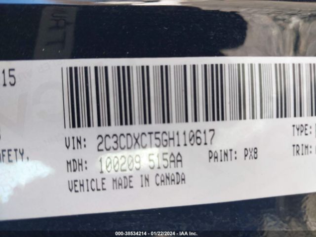 Photo 8 VIN: 2C3CDXCT5GH110617 - DODGE CHARGER 