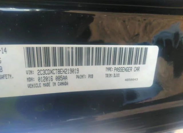 Photo 8 VIN: 2C3CDXCT8EH219019 - DODGE CHARGER 