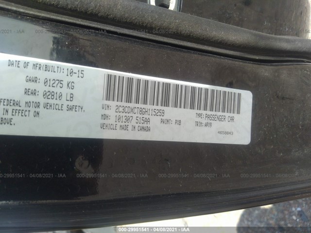 Photo 8 VIN: 2C3CDXCT8GH115259 - DODGE CHARGER 