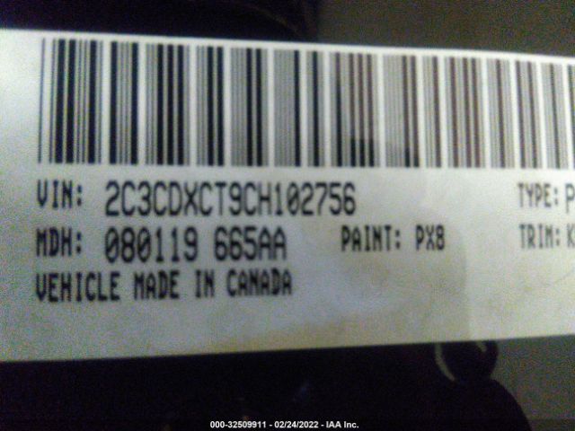 Photo 8 VIN: 2C3CDXCT9CH102756 - DODGE CHARGER 