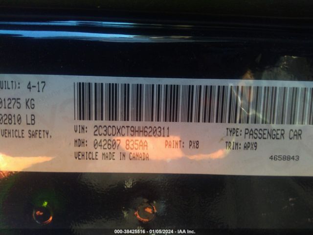 Photo 8 VIN: 2C3CDXCT9HH620311 - DODGE CHARGER 