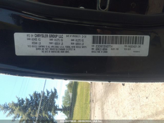 Photo 8 VIN: 2C3CDXDT2EH227714 - DODGE CHARGER 