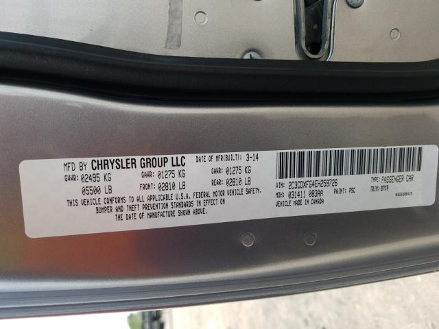 Photo 9 VIN: 2C3CDXFG4EH259726 - DODGE CHARGER SE 