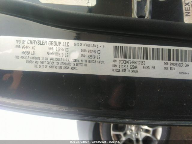 Photo 8 VIN: 2C3CDXFG4FH717153 - DODGE CHARGER 