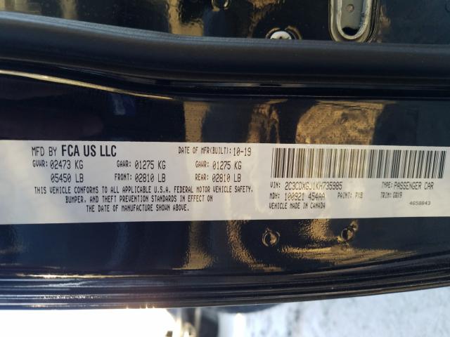 Photo 9 VIN: 2C3CDXGJ1KH735985 - DODGE CHARGER SC 