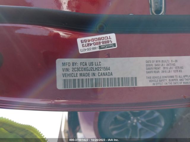 Photo 8 VIN: 2C3CDXGJ2LH221564 - DODGE CHARGER 