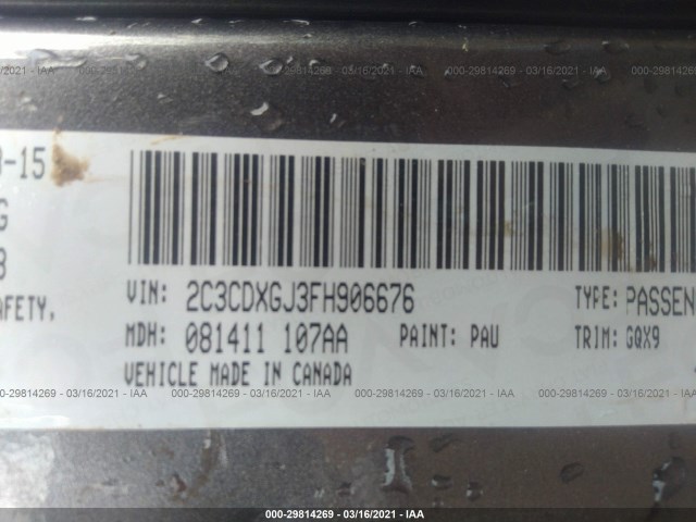 Photo 8 VIN: 2C3CDXGJ3FH906676 - DODGE CHARGER 