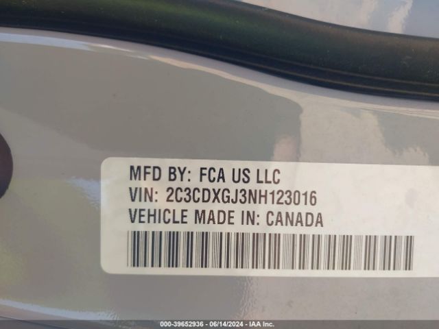 Photo 8 VIN: 2C3CDXGJ3NH123016 - DODGE CHARGER 