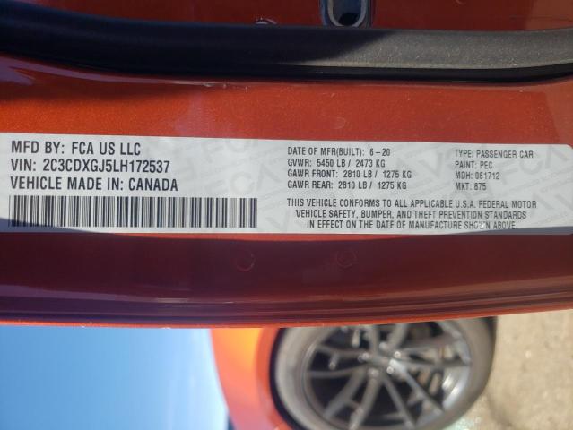 Photo 9 VIN: 2C3CDXGJ5LH172537 - DODGE CHARGER SC 