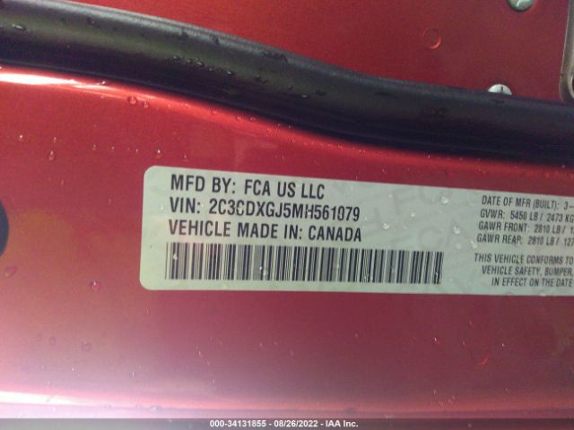 Photo 8 VIN: 2C3CDXGJ5MH561079 - DODGE CHARGER 