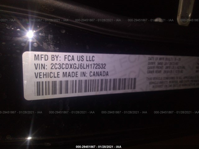 Photo 8 VIN: 2C3CDXGJ6LH172532 - DODGE CHARGER 