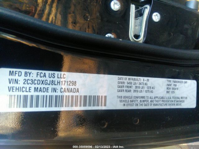 Photo 8 VIN: 2C3CDXGJ8LH171298 - DODGE CHARGER 