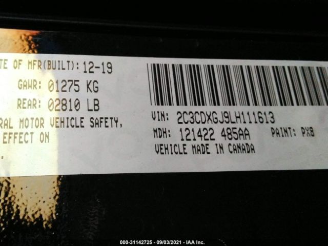 Photo 8 VIN: 2C3CDXGJ9LH111613 - DODGE CHARGER 