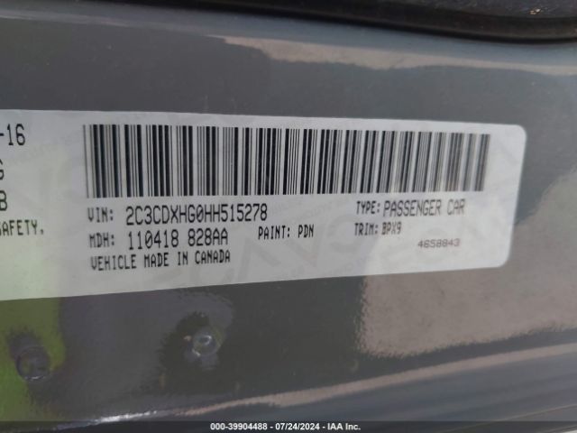 Photo 8 VIN: 2C3CDXHG0HH515278 - DODGE CHARGER 