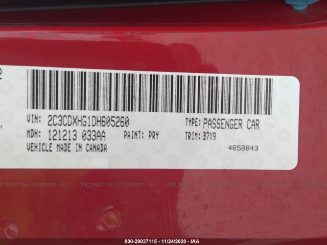 Photo 8 VIN: 2C3CDXHG1DH605260 - DODGE CHARGER 