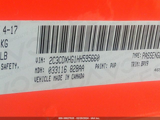 Photo 8 VIN: 2C3CDXHG1HH595660 - DODGE CHARGER 