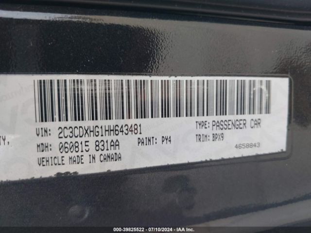 Photo 8 VIN: 2C3CDXHG1HH643481 - DODGE CHARGER 