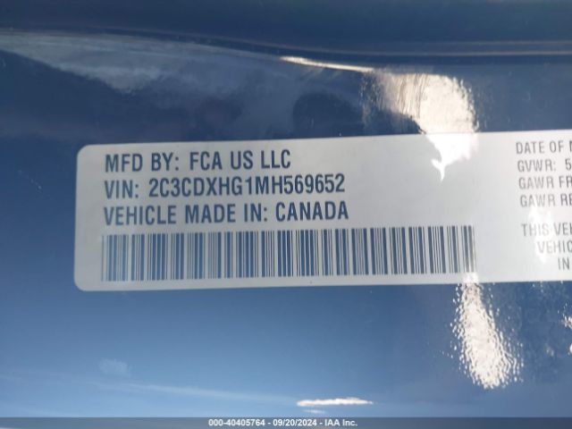 Photo 8 VIN: 2C3CDXHG1MH569652 - DODGE CHARGER 