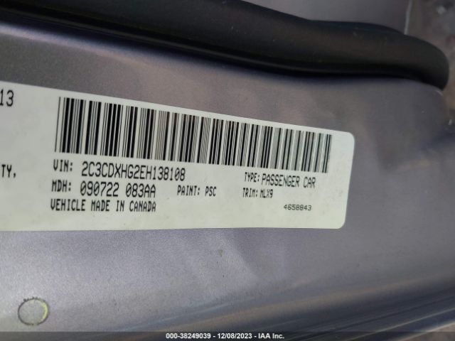 Photo 8 VIN: 2C3CDXHG2EH138108 - DODGE CHARGER 