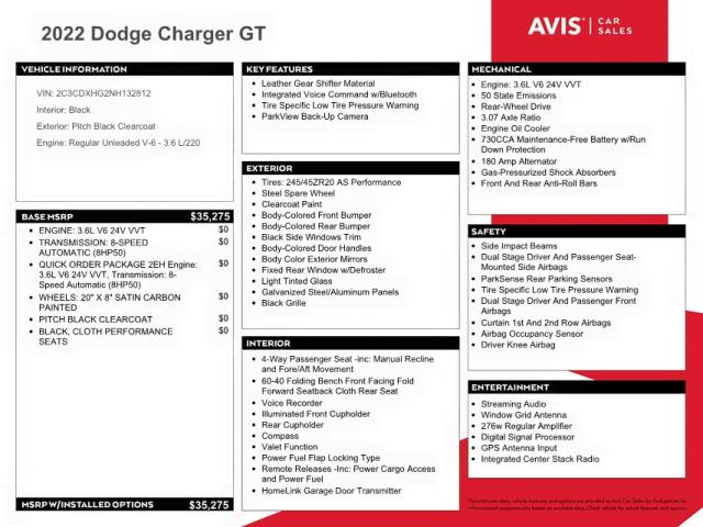 Photo 9 VIN: 2C3CDXHG2NH132812 - DODGE CHARGER GT 