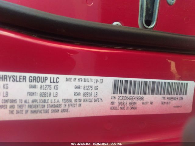 Photo 8 VIN: 2C3CDXHG3EH165981 - DODGE CHARGER 