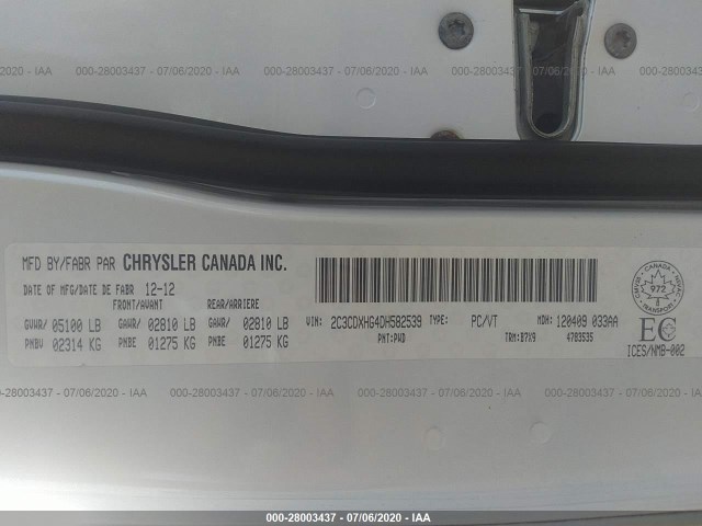 Photo 8 VIN: 2C3CDXHG4DH582539 - DODGE CHARGER 