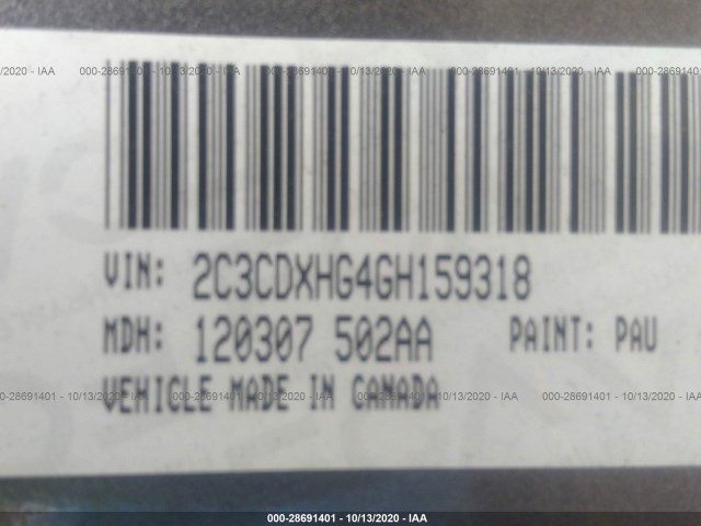 Photo 8 VIN: 2C3CDXHG4GH159318 - DODGE CHARGER 