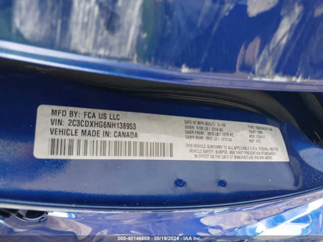 Photo 8 VIN: 2C3CDXHG6NH138953 - DODGE CHARGER 