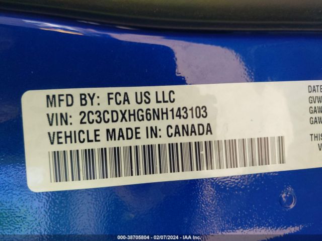 Photo 8 VIN: 2C3CDXHG6NH143103 - DODGE CHARGER 