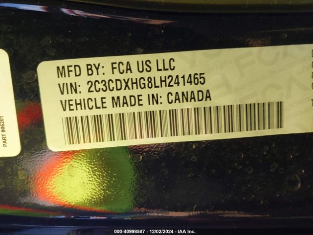 Photo 8 VIN: 2C3CDXHG8LH241465 - DODGE CHARGER 