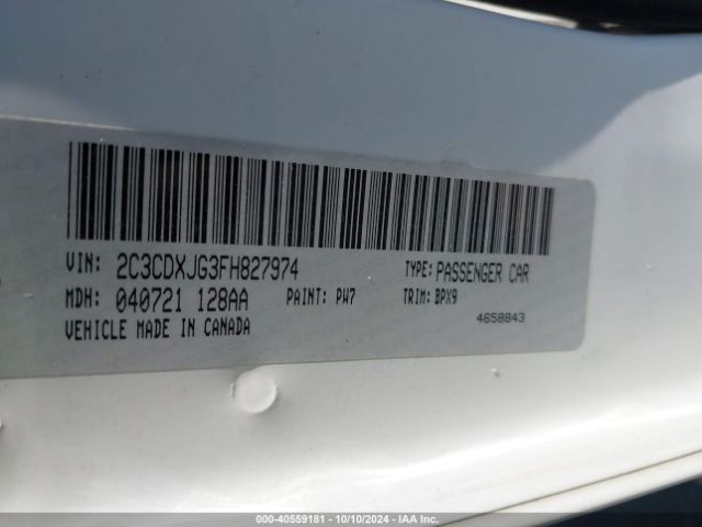 Photo 8 VIN: 2C3CDXJG3FH827974 - DODGE CHARGER 