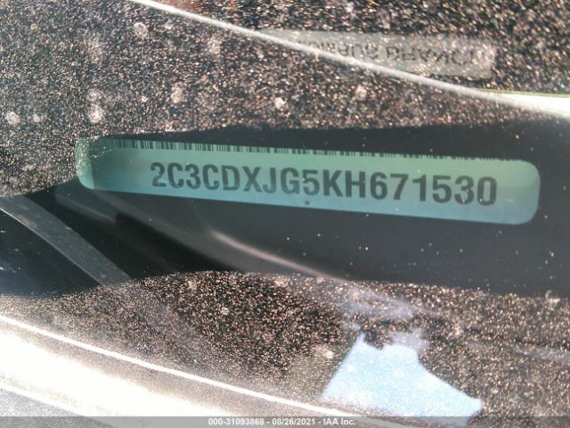 Photo 8 VIN: 2C3CDXJG5KH671530 - DODGE CHARGER 