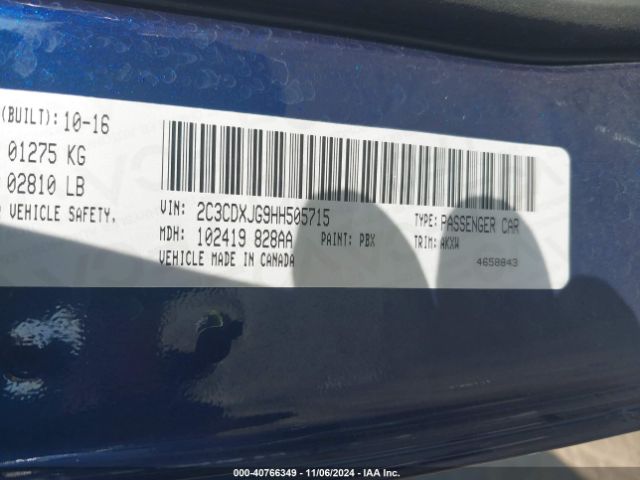 Photo 8 VIN: 2C3CDXJG9HH505715 - DODGE CHARGER 