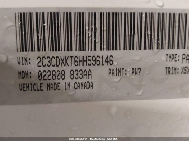 Photo 8 VIN: 2C3CDXKT6HH596146 - DODGE CHARGER 