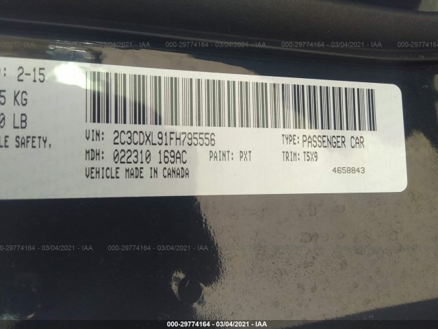 Photo 8 VIN: 2C3CDXL91FH795556 - DODGE CHARGER SR 