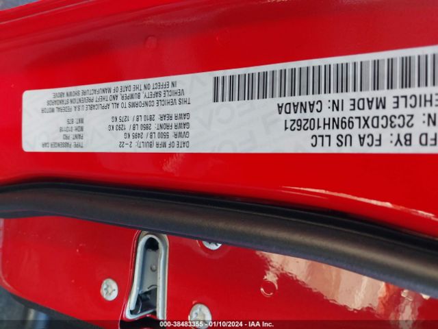 Photo 8 VIN: 2C3CDXL99NH102621 - DODGE CHARGER 